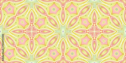 Abstract Kaleidoscope Geometry Psychedelic Art Pattern Background Wallpaper