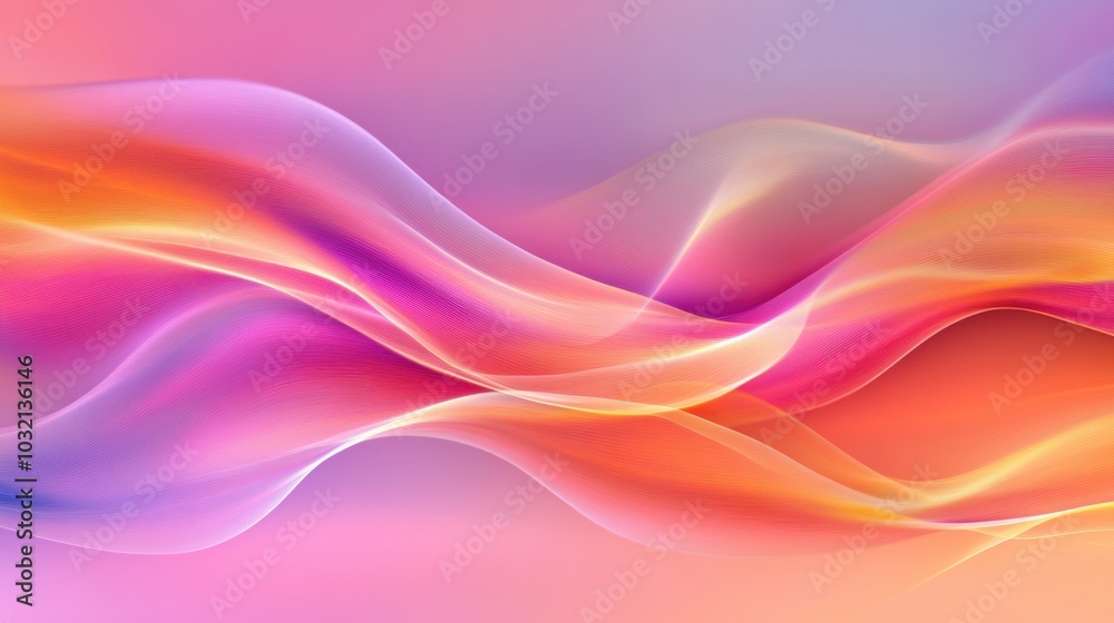 custom made wallpaper toronto digitalIridescent Waves of Colorful Hues in Soft Light