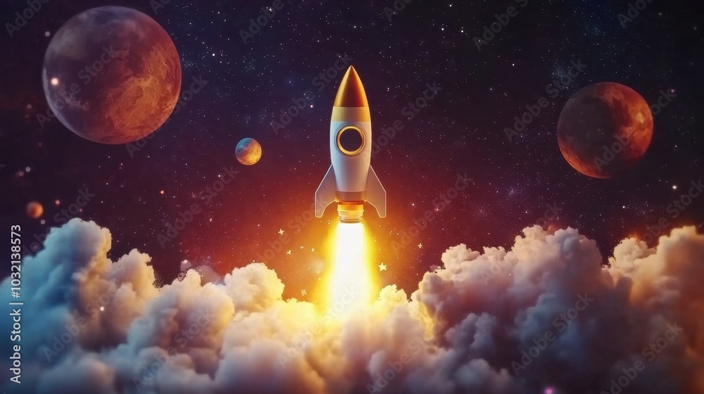 Rocket Launching into Space with Cosmic Background Rocket Launching into Space with Cosmic Background