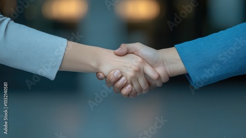 Professional Business Handshake Between HR Representative and New Employee Symbolizing Successful Recruitment and Onboarding Process for Hiring and Welcoming New Hire into the Organization