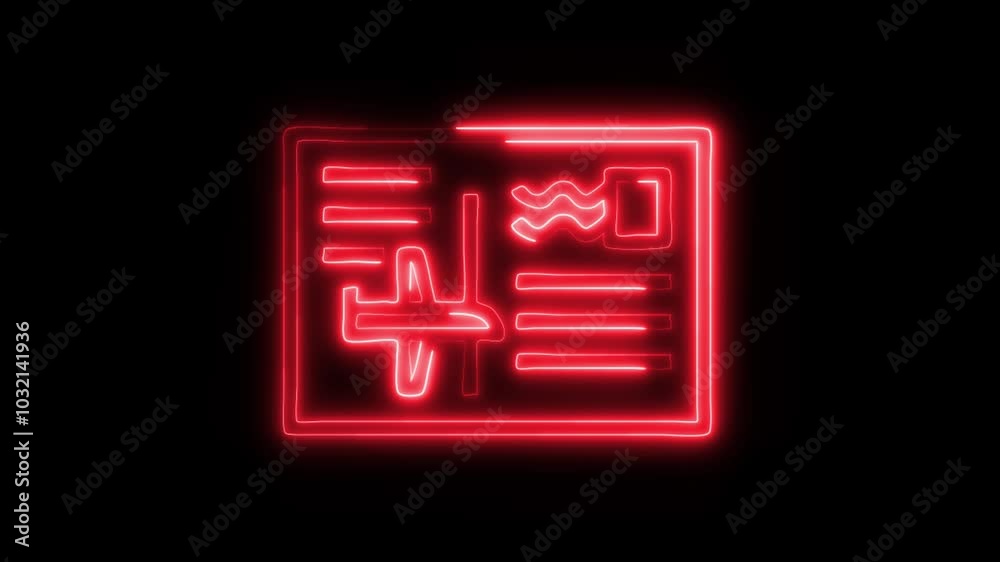 Glowing Travel Postcard Icon in HD Video Neon Animation – Souvenir and Communication Symbol on Black Background Glowing Travel Postcard Icon in HD Video Neon Animation – Souvenir and Communication Symbol on Black Background
