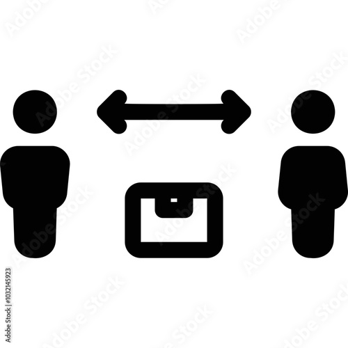 Simple vector icon distance keeping