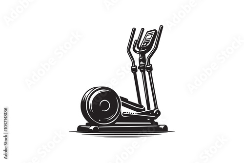 Elliptical Machine Silhouette Illustration