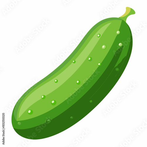  cucumber isolated on white