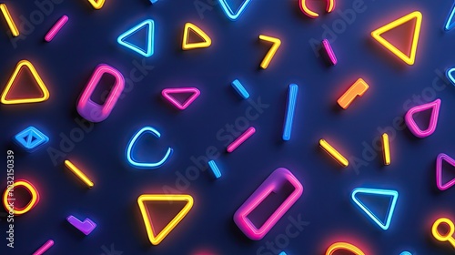 Vibrant Neon Colors Background Design