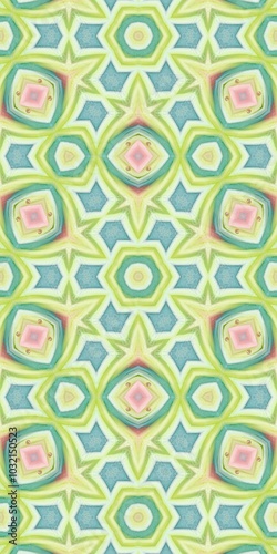 Abstract Kaleidoscope Geometry Psychedelic Art Pattern Background Wallpaper