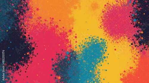 Abstract colorful background with splashes.