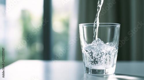 Pouring Water into a Glass