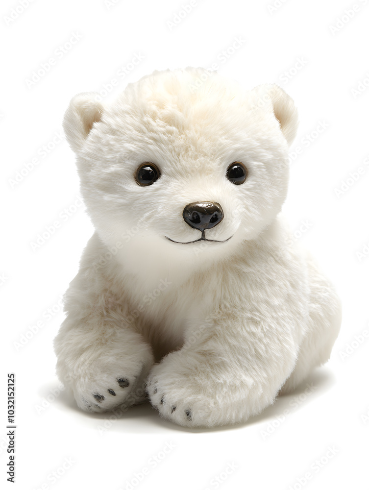 Cute baby polar bear, isolated on white background Cute baby polar bear, isolated on white background