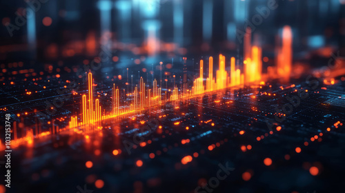 Financial stock securities trading data background