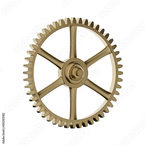 Cog wheel on white background 