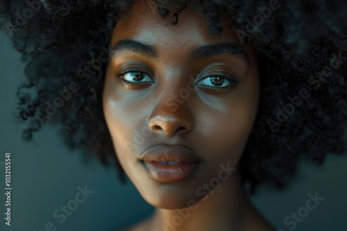 Stock image of an attractive young black woman