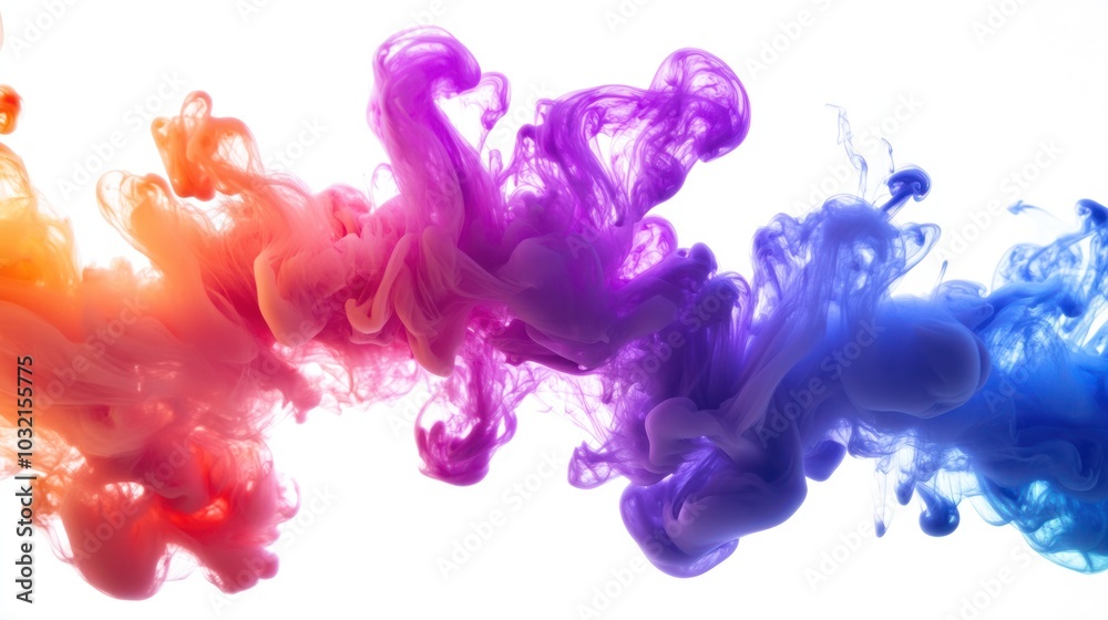 Abstract Colorful Ink Swirls Abstract Colorful Ink Swirls