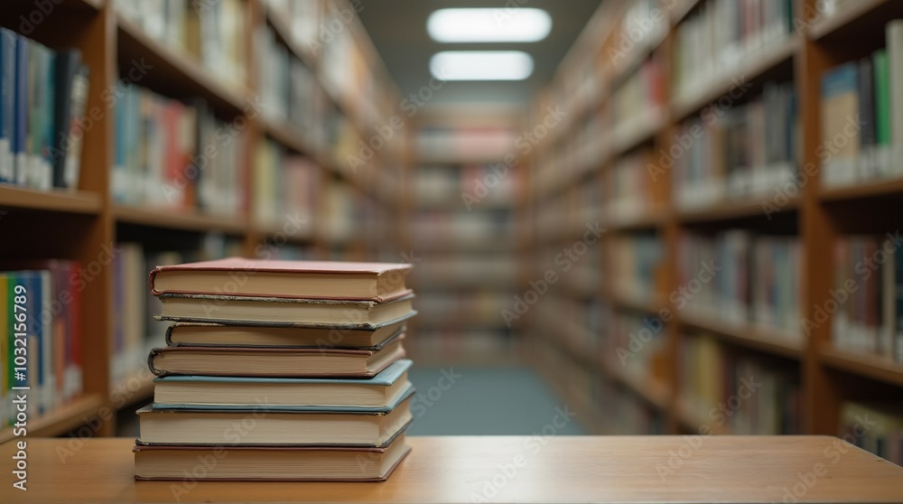 Books in library. Books in library.