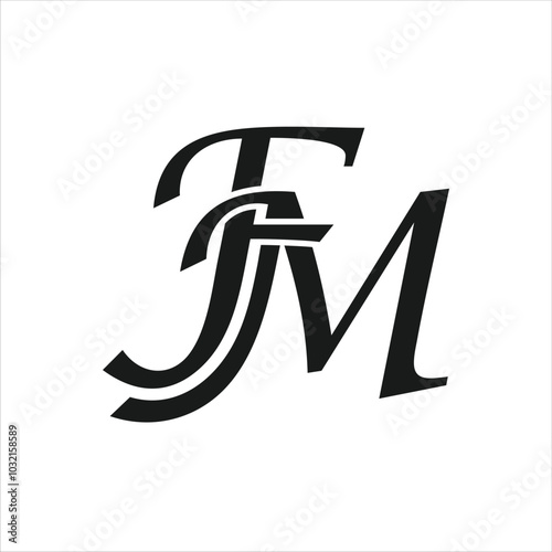 Initial Letter FM for Salon and Beauty design logo