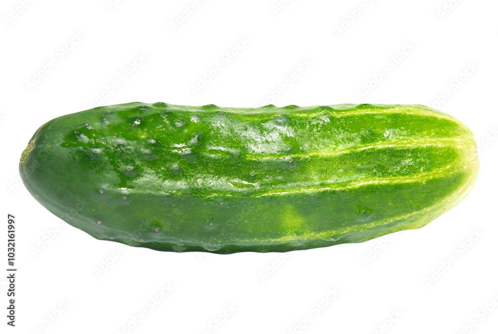 Green cucumber pickle in PNG isolated on transparent background