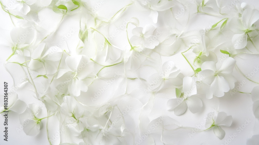 ethereal jasmine blooms float in translucent layers, their delicate petals and tendrils creating an intricate lace-like pattern against a luminous white backdrop, photorealistic watercolor ethereal jasmine blooms float in translucent layers, their delicate petals and tendrils creating an intricate lace-like pattern against a luminous white backdrop, photorealistic watercolor