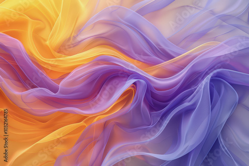 Abstract background with bright colors and abstract patterns in purple and yellow gradient shades.