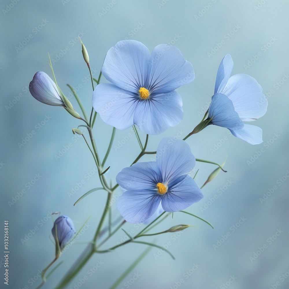 Fototapeta premium Flax blue flowers