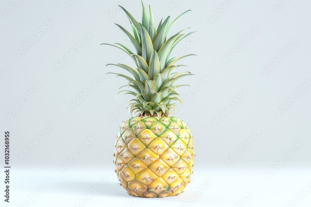 Ripe pineapple isolated on white background. Ripe pineapple isolated on white background.