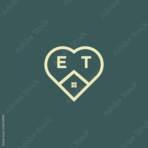 initial letter real estate logo design stock vector