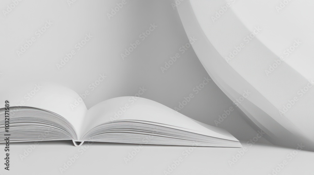 Fototapeta premium Open Book on a White Background