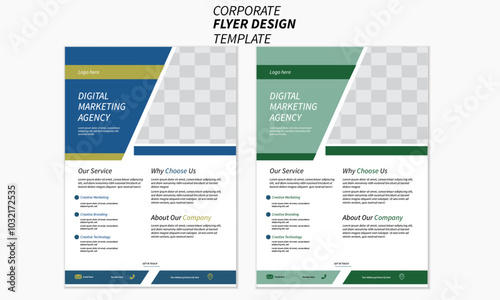 Professional corporate and creative business flyer template design