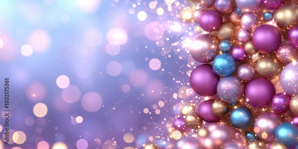 Colorful Background with Bubbles and Sparkles Colorful Background with Bubbles and Sparkles
