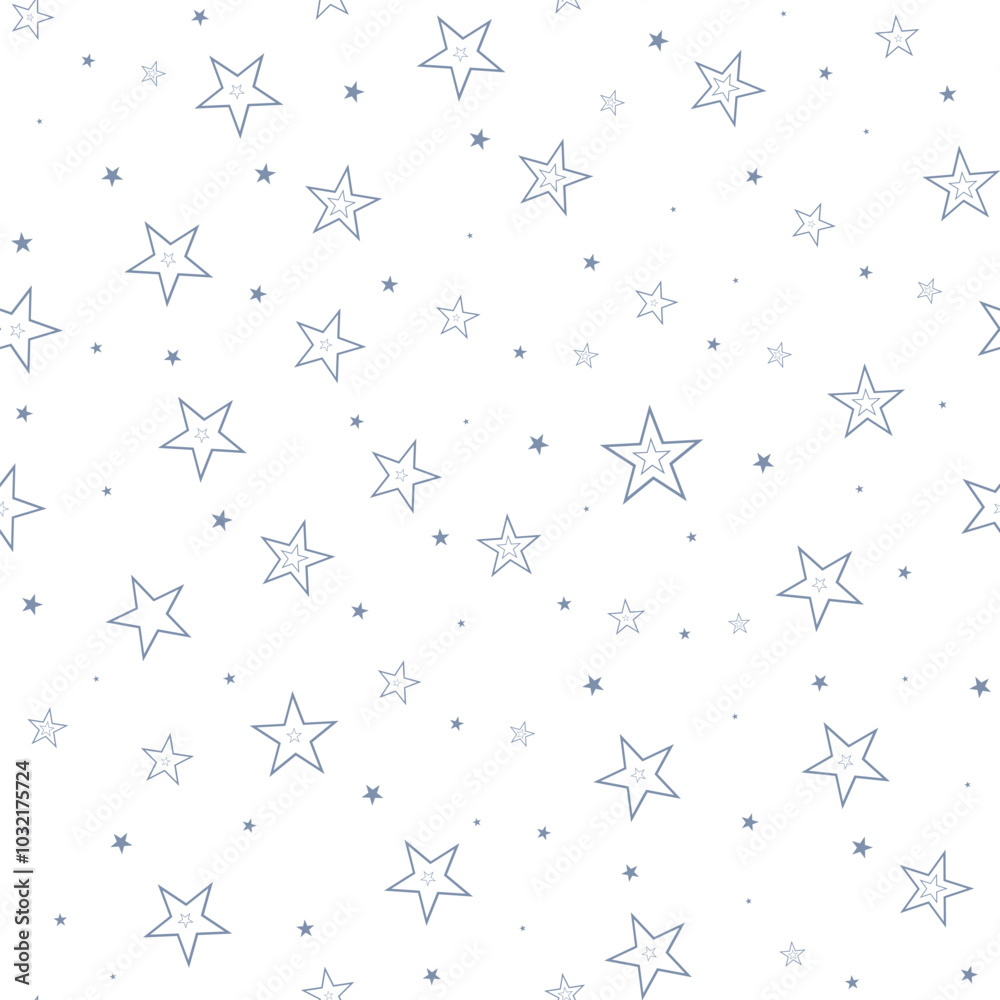 Blue stars seamless pattern Blue stars seamless pattern