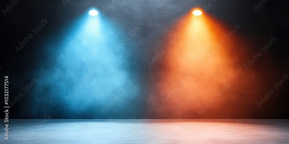 Dual Color Spotlights with Smoke Effect Dual Color Spotlights with Smoke Effect