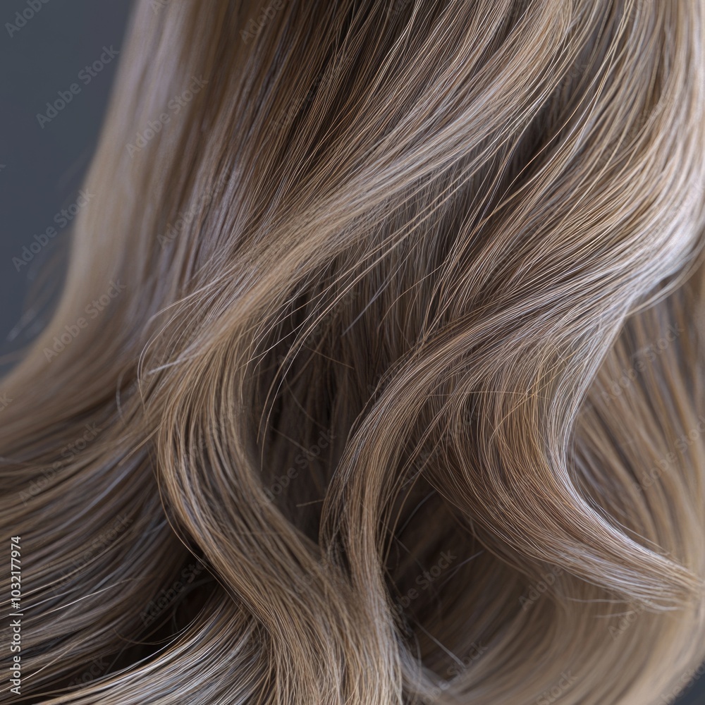 Naklejka premium A close-up view of a woman's blonde hair, perfect for beauty or lifestyle uses