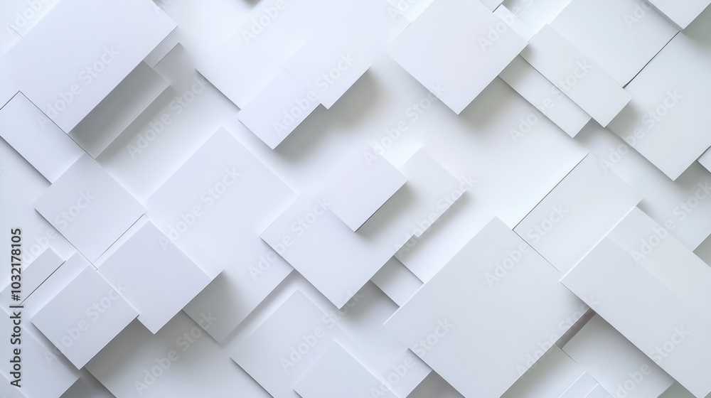 Abstract White Geometric Shapes Abstract White Geometric Shapes