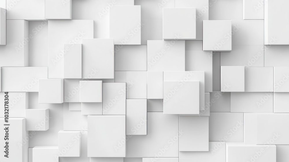 Abstract White Cube Pattern Abstract White Cube Pattern