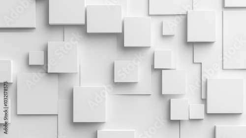 Abstract White Cubes Background