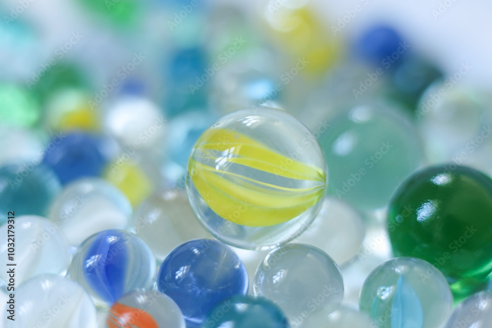 Colorful marbles close-up photography. Selective focus. Colorful marbles close-up photography. Selective focus.