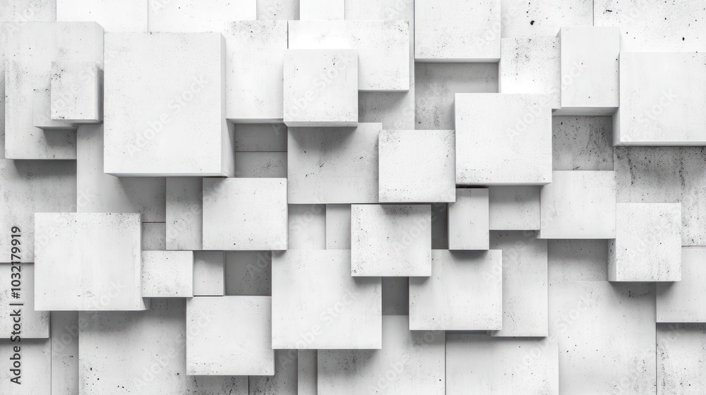 Abstract White Cube Wall Abstract White Cube Wall