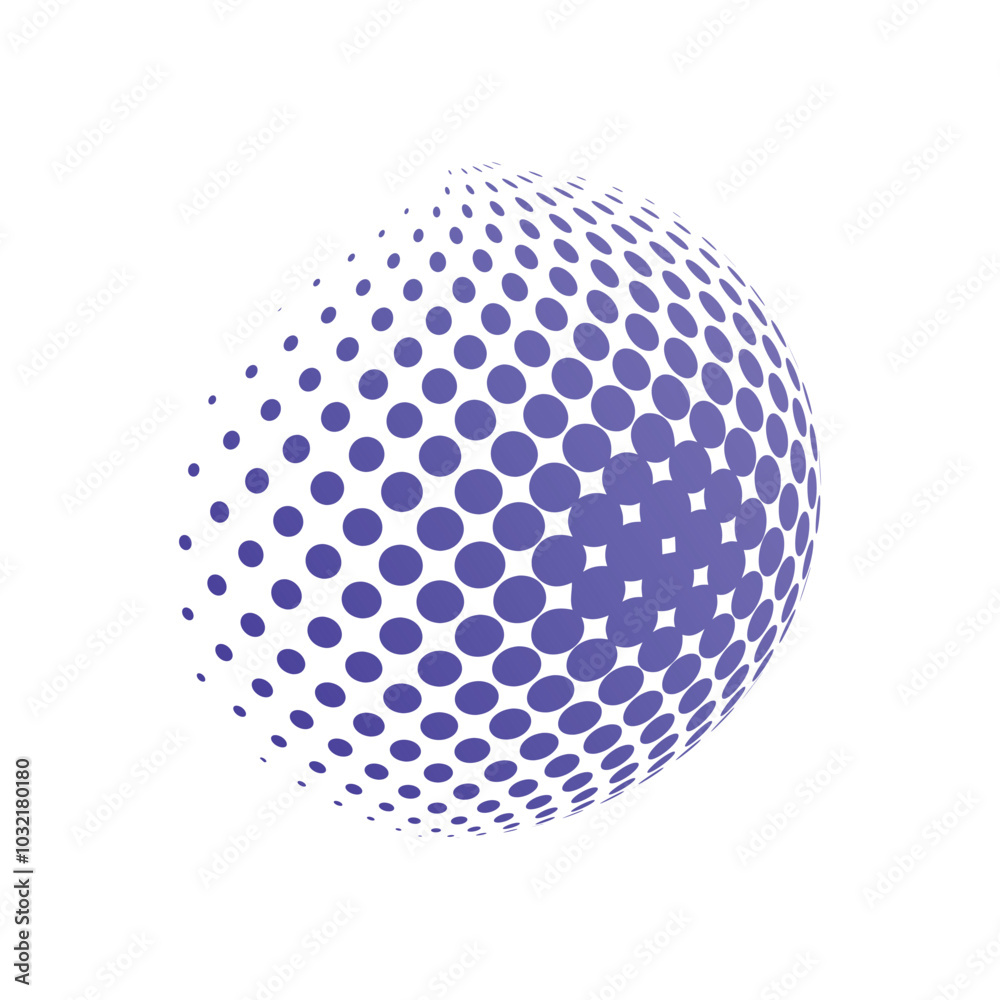 This is a 3d logo of a purple sphere with dots on a white background This is a 3d logo of a purple sphere with dots on a white background