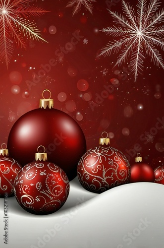 christmas background with balls