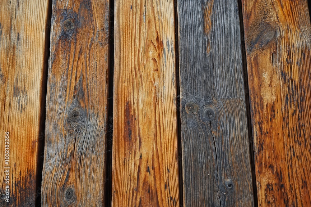 Layout of contrasting wooden planks highlighting distinct rich colors and intricate grain textures in an artistic display. Layout of contrasting wooden planks highlighting distinct rich colors and intricate grain textures in an artistic display.