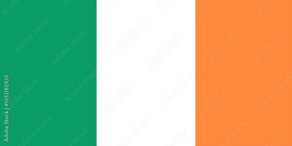 Naklejka premium flag of the republic of ireland, state flag of the republic of ireland, flag, country, state of the republic of ireland, state flag