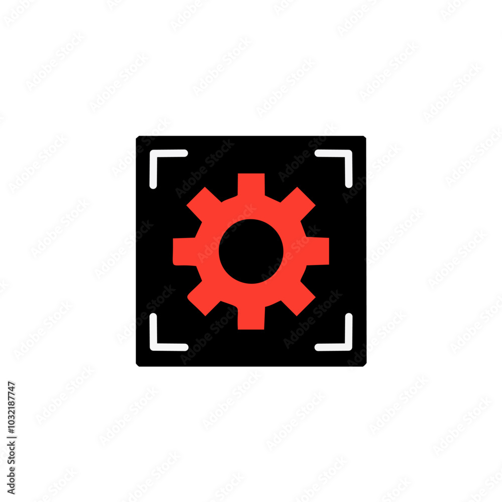 Red setting icon vector illustration design Red setting icon vector illustration design