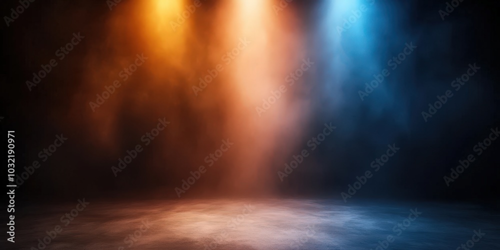 Naklejka premium Dramatic Lighting with Colorful Smoke Effects