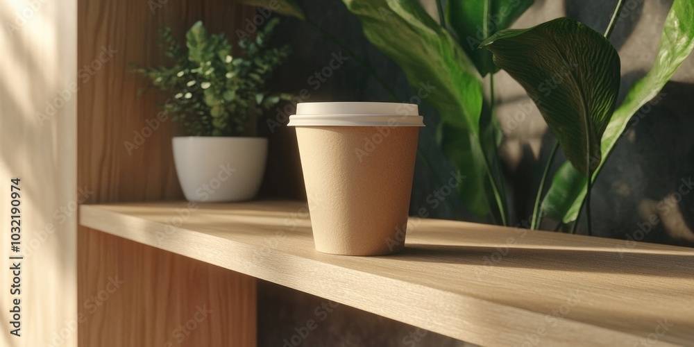 Obraz premium Modern Coffee Shop Scene