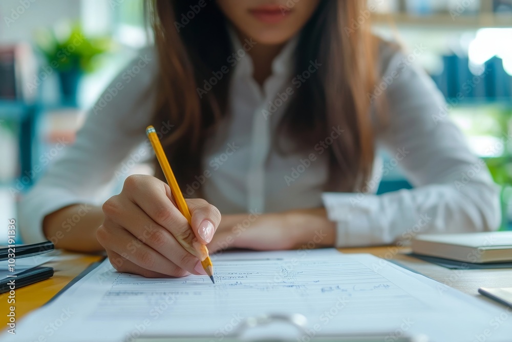 Meeting agenda, priority important task for discussion, objective or purpose to finish, planner or checklist for office work concept, smart business woman hold pencil write meeting agenda with, Genera Meeting agenda, priority important task for discussion, objective or purpose to finish, planner or checklist for office work concept, smart business woman hold pencil write meeting agenda with, Genera
