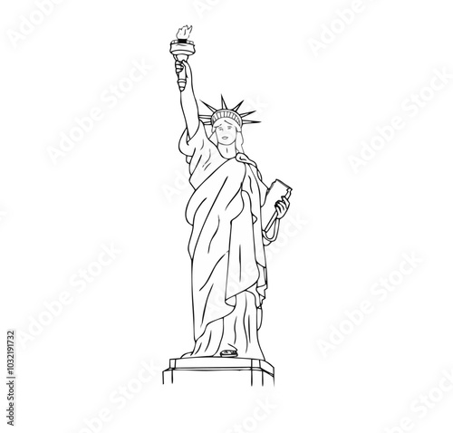 statue of liberty isolated