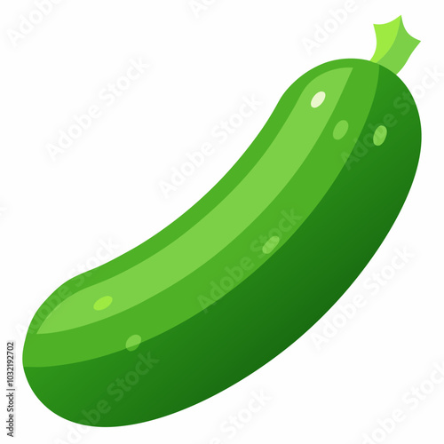 illustration of a green cucumber