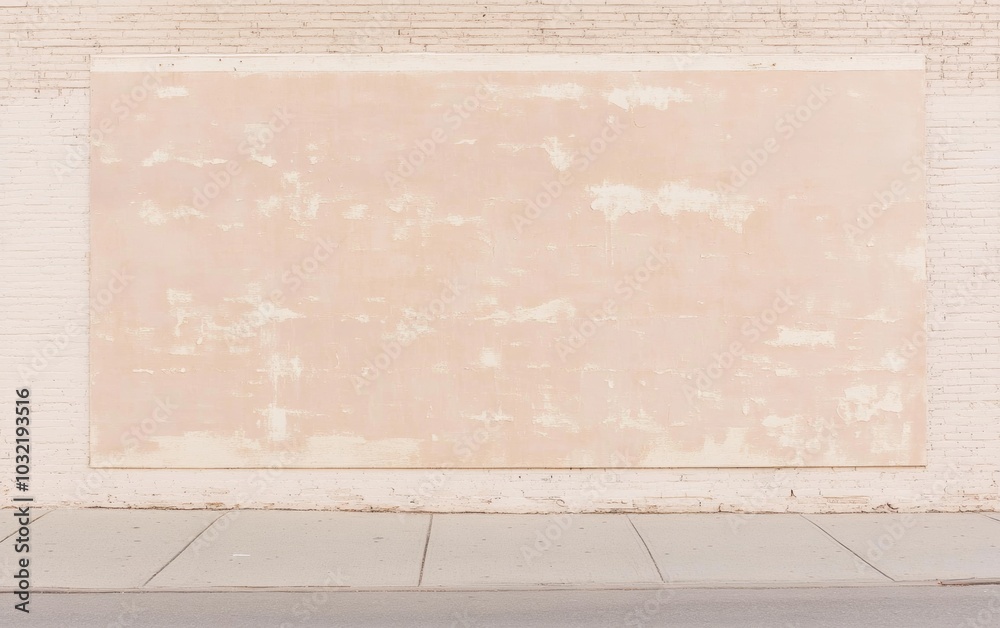 Fototapeta premium Blank Billboard on Urban School Wall Ready for Educational Advertisements
