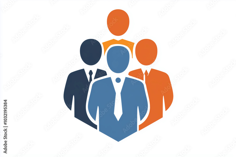 group of men wearing suits and ties are standing together. Concept of professionalism and unity
