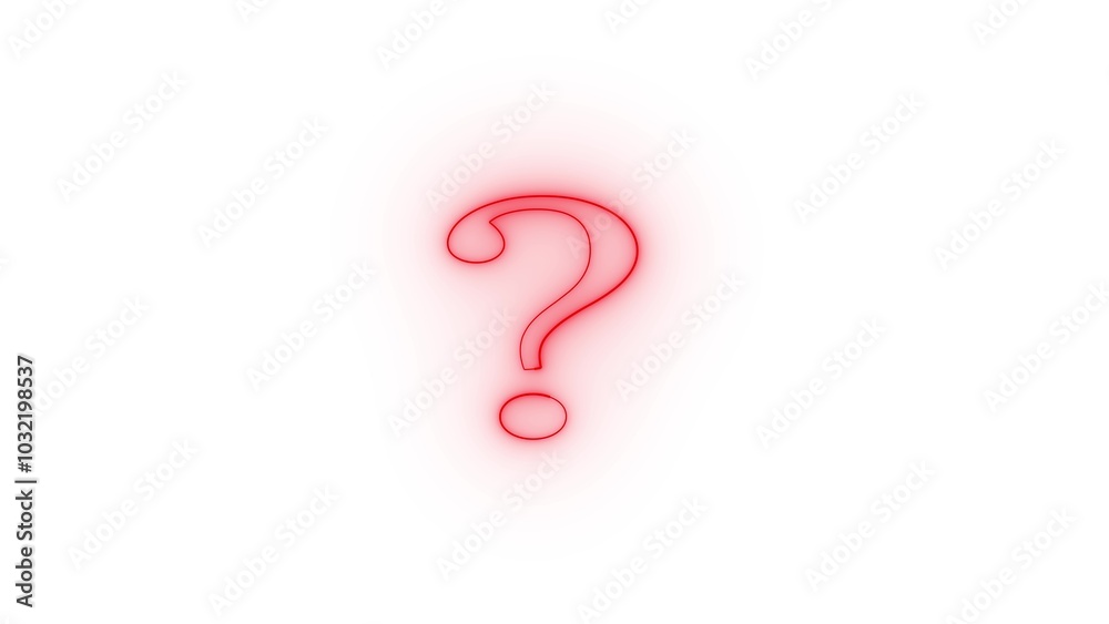  neon question mark isolated illustration.