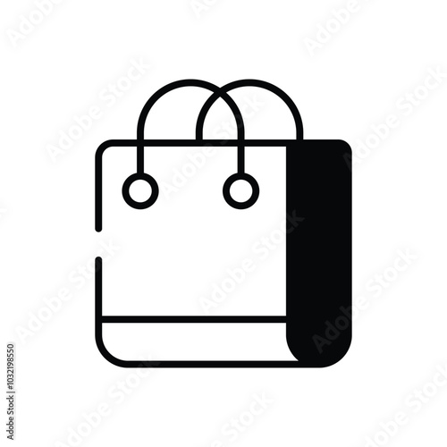 Shopaholic Bag vector icon